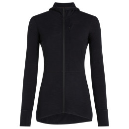 Bluza damska Icebreaker Women Merino Blend 200 RealFleece™ Descender LS Zip Hoodie czarny Black