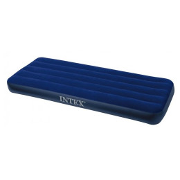 Dmuchany materac Intex Cot Size Classic Downy Airbed niebieski