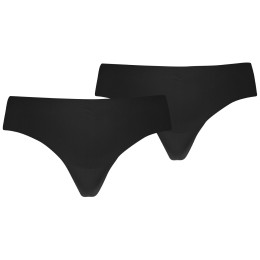 Majtki damskie Puma Seamless String 2P Pack czarny Black