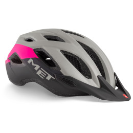 Kask rowerowy MET Crossover (2022) szary/różówy