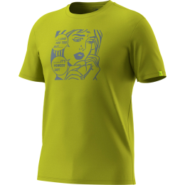 Koszulka męska Dynafit Graphic Co T-Shirt M złoty 2881 - golden lime/POWDER DAY