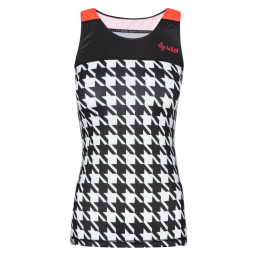 Damska koszulka kolarska na ramiączkach Kilpi Vai W biały/czarny Whith