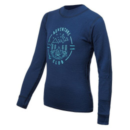 Dziecięca koszulka Sensor Merino Df Club ciemnoniebieski Deep Blue