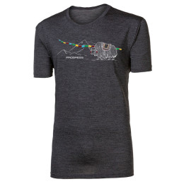 Męska koszulka Progress Hrutur Yak szary šedý melír