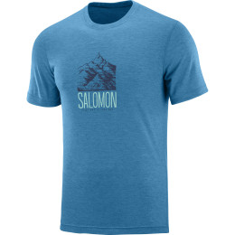Koszulka męska Salomon Explore Graphic Ss Tee M niebieski FjordBlue