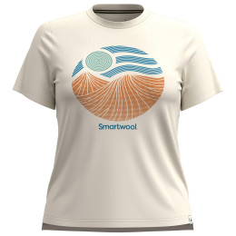 Koszulka damska Smartwool Horizon View Short Sleeve Graphic Tee beżowy almond