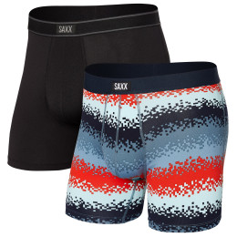 Bokserki Saxx Daytripper Boxer Brief Fly 2Pk czarny techrecstripe/black