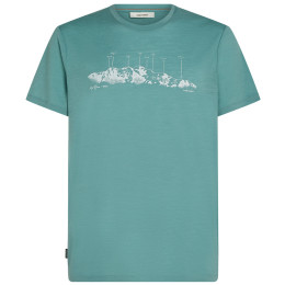 Koszulka męska Icebreaker Men Merino 150 Tech Lite SS Tee The Peaks jasnoniebieski Hydro