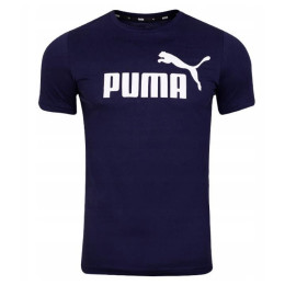 Koszulka męska Puma ESS Logo Tee ciemnoniebieski Blue