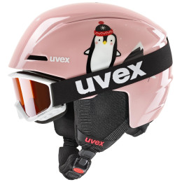 Zestaw kasków Uvex Viti set 2023 różowy pink penguin