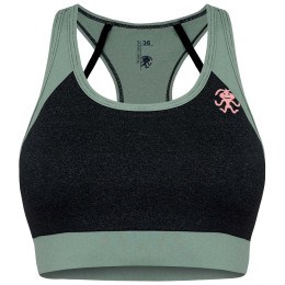 Sportowy biustonosz Rafiki Corona czarny/zielony GraniteGreen