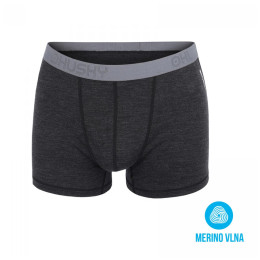 Męskie bokserki Husky Termoprádlo Merino 100 czarny black