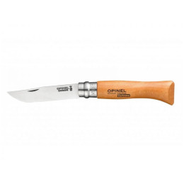 Nóż składany Opinel N°08 Carbon Viroblock, blister natural