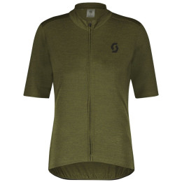 Męska koszulka kolarska Scott Gravel Merino SS zielony fir green/black