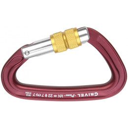 Karabinek Grivel K3N Plume Screw Lock czerwony