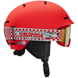 Kask narciarski dla dzieci Salomon Player Combo czerwony Cherry Tomato