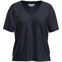 Damska koszulka Icebreaker W Mer 150 Tech Lite SS Relax V Neck Tee ciemnoniebieski Midnight Navy