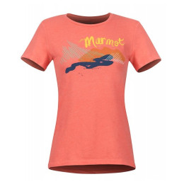 Koszulka damska Marmot Wm's Esterel Tee SS czerwony FlamingoHeather