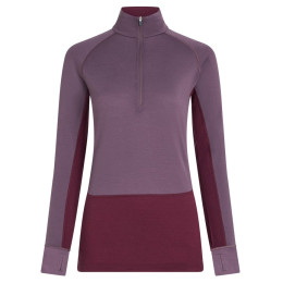 Damska koszulka Icebreaker Women Mer 200 ZoneKnit LS Half Zip fioletowy Dkber/Greplu/Cb