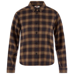 Koszula damska Fjällräven Övik Boxy Flannel Shirt W brązowy Black-Wood Brown