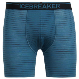 Męskie bokserki Icebreaker Mens Anatomica Long Boxers niebieski Thunder/Black/Stripe