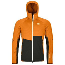 Kurtka męska Ortovox Fleece Rib Hoody M pomarańczowy sly fox