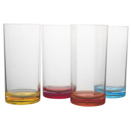 Zestaw kieliszków Gimex Longdrink Rainbow 4 pcs