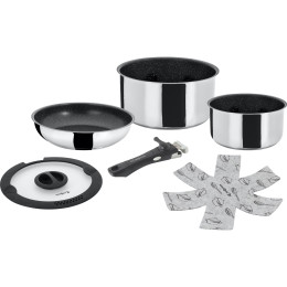 Zestaw naczyń Brunner Academy Mini srebrny