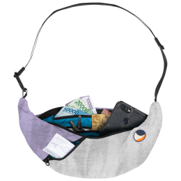 Nerka Ticket to the moon Upcycled Sling Bag szary/fioletowy Light Grey / Light Purple