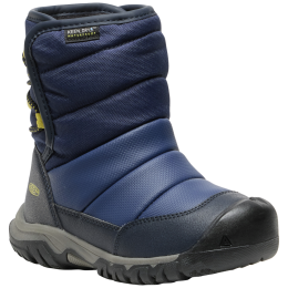 Dziecięce buty zimowe Keen Puffrider Wp Children ciemnoniebieski naval academy/mango mint