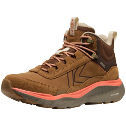 Buty trekkingowe damskie Keen Leiki Leather Mid Wp W brązowy chipmunk/bison