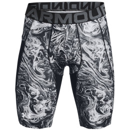 Męskie kalesony Under Armour HG Armour Print Long Sts zarys Pitch Gray / / White