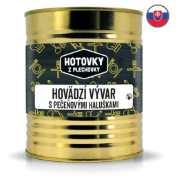 Zupa Hotovky z plechovky Rosół wołowy z knedliczkami wątrobianymi 800ml