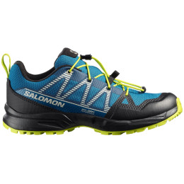 Buty dziecięce Salomon Outscape Waterproof J niebieski Mykonos Blue / Black / Acid Lime