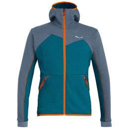 Męska bluza Salewa Solid Logo Dry M FZ HDY niebieski/szary FlintStoneMelange/