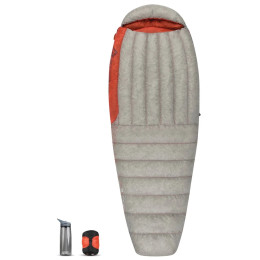 Śpiwór puchowy Sea to Summit Flame FmI - Women's Regular szary/czerwony Light Grey / Paprika