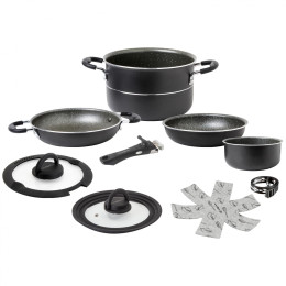 Zestaw naczyń Brunner Pirate NG 7+1 - 20 cm czarny