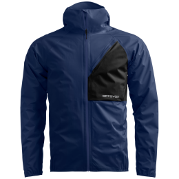 Męska kurtka przeciwdeszczowa Ortovox Trace 2.5L Jacket M niebieski/czarny Blue Nunatak