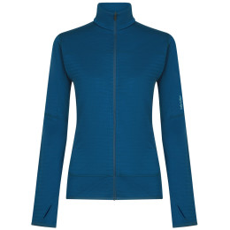 Bluza damska Icebreaker Women Merino Blend 300 RealFleece™ Descender LS Zip niebieski Atlantis