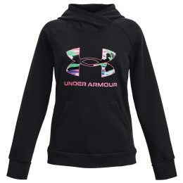 Bluza dziecięca Under Armour Rival Fleece BL Hoodie czarny Black/Pink Punk