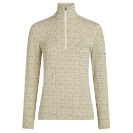 Damska koszulka Icebreaker Women M 260 Tech Vertex LS HZ AlpGeo beżowy/biały Undyed/Cumin/J
