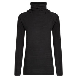 Bluza damska Icebreaker Wom Mer 400 RealFleece Grid Pulover Hood czarny Black