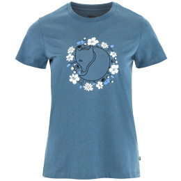 Koszulka damska Fjällräven Fjällblomster Fox T-shirt W niebieski Dawn Blue