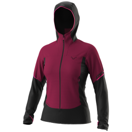 Damska kurtka wiatrówka Dynafit Traverse Alpha Hooded Jkt W czarny/fioletowy 6211 - beet red/0910