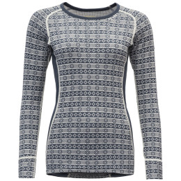 Damska koszulka Devold Alnes Woman Shirt czarny/biały Night