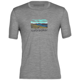 Koszulka męska Icebreaker Men Tech Lite II SS Tee Trailhead zarys metro hthr