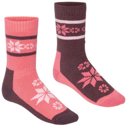 Zestaw skarpetek Kari Traa Rusa Sock 2Pk czerwony Cocoa Powder