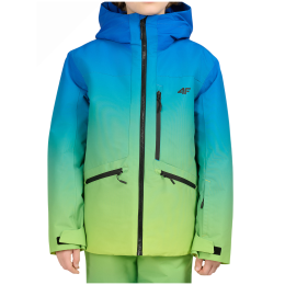 Dziecięca kurtka zimowa 4F Technical Jacket M1208 Multicolour niebieski/zielony Multicolour 1 Allover