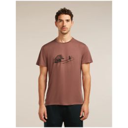Męska koszulka Icebreaker Merino Blend Core SS Tee Canoe Companions ceglasty CAROB