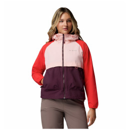 Kurtka damska Columbia Spire Valley™ Windbreaker różowy Moonvista, Pink Sand, Poppy Red
